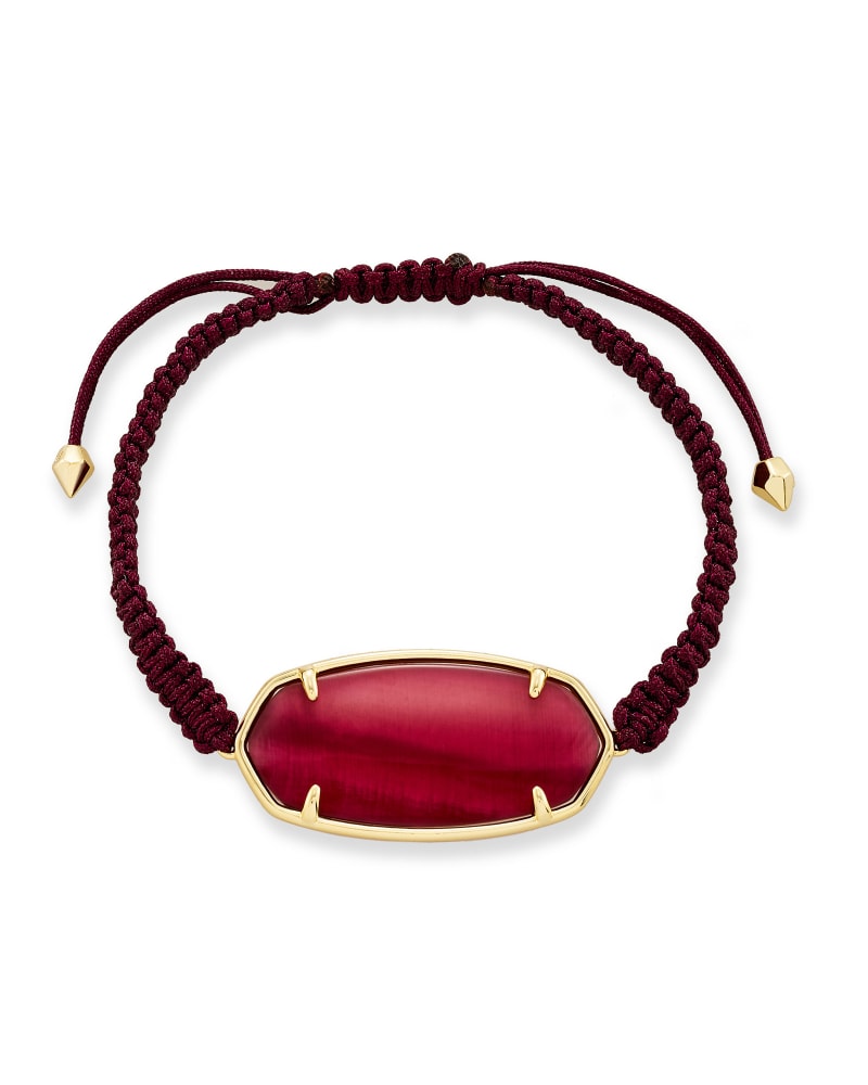 Elle Gold Friendship Bracelet in Burgundy Illusion image number 0